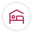 Icon of a person sleeping in bed.
